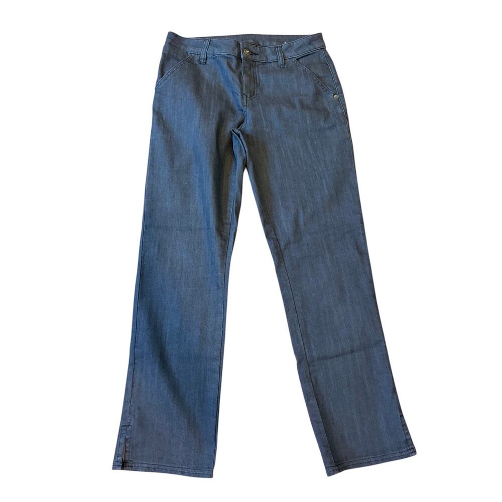 PRANA Women's Gray Stretch Slim Straight Midrise Denim Jeans Size 4